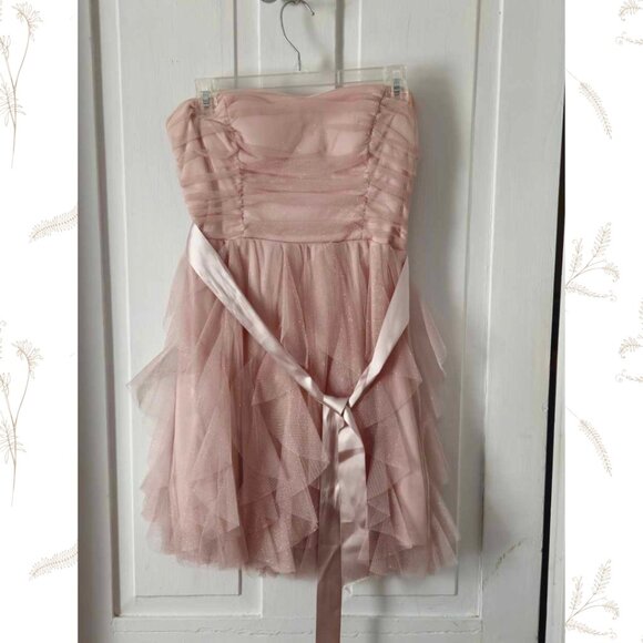 Le chateau Y2K Rose Pink Sleeveless Semi Formal Prom Dress Sz 9 - Picture 1 of 4